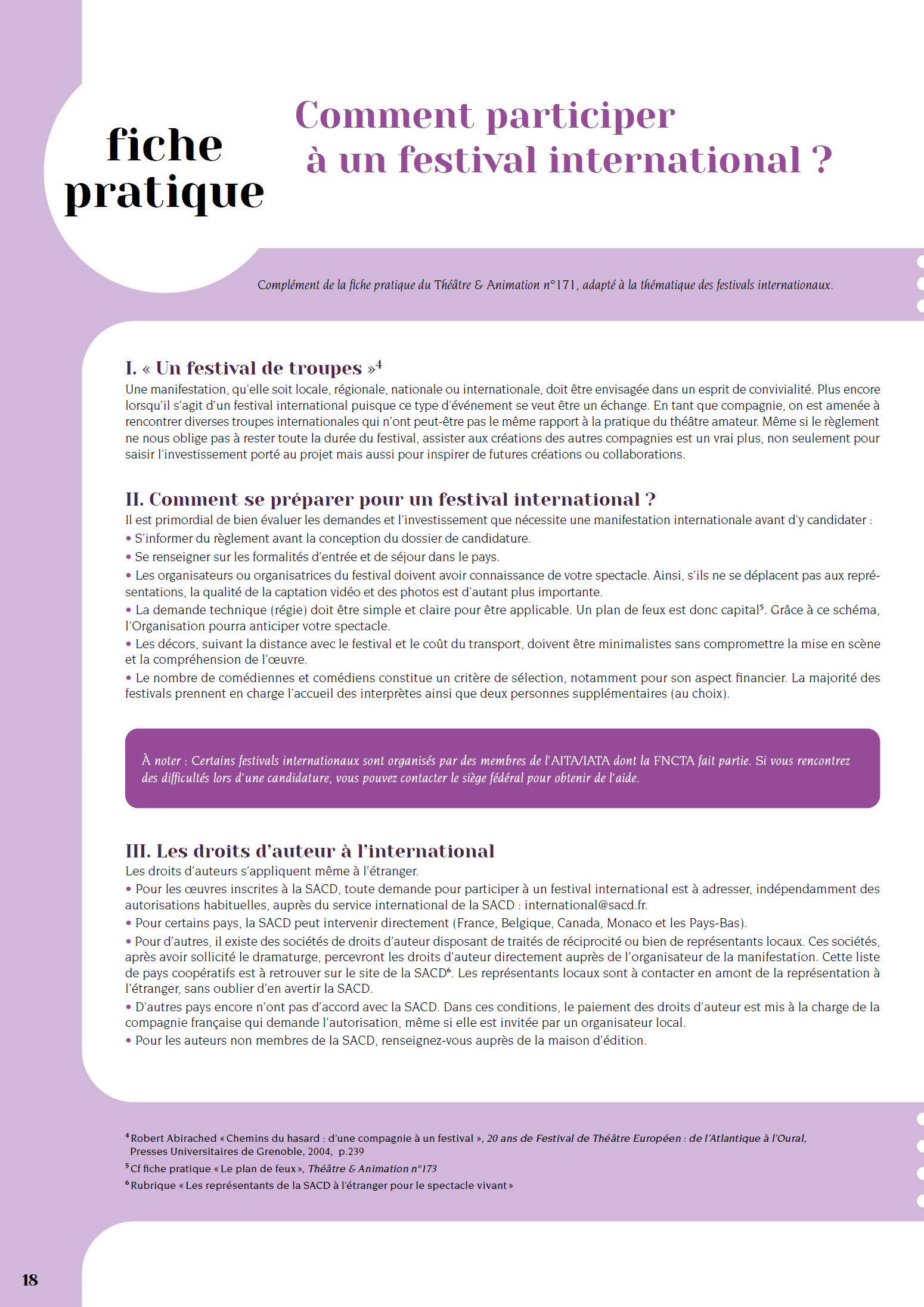Documentation fiche pratique